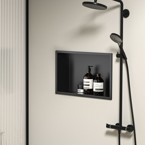 RAFT BAIE INCASTRAT PERETE 30x45 matte black