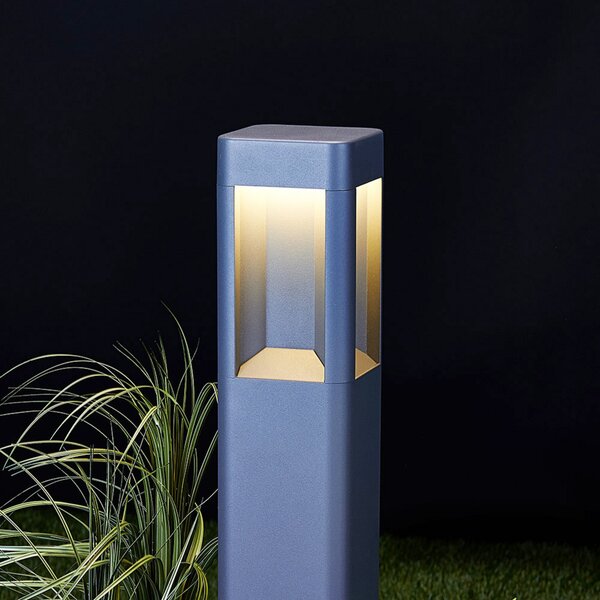 Lucande Bornă luminoasă LED Annika, antracit, metal, 80 cm, Negru, Metal, Modern