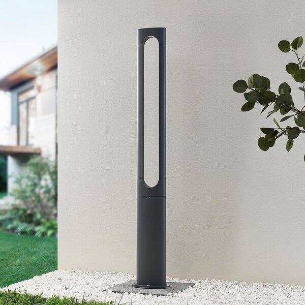 Lucande Dovino lampă LED pe stâlp, 150 cm, Negru, Aluminiu, Modern