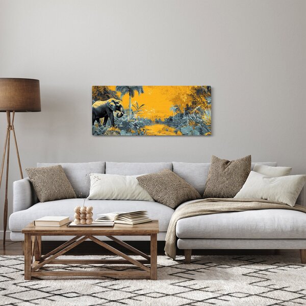 Tablou - Elefant în natură (120x50 cm)
