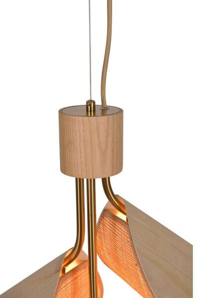 Lustră Pendul Forestier, Lys, reglabil, Lemn, Camera de zi, Altele, Design
