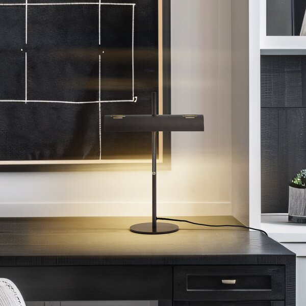 Lampă de masă Lucande, Nysira, Negru, Camera de zi, Metal, Modern