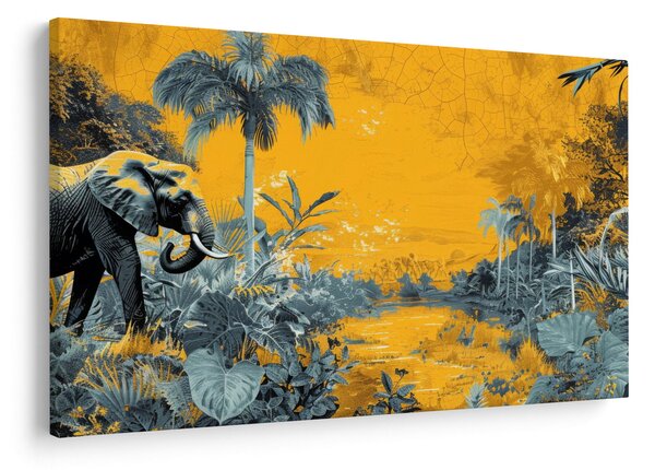 Tablou - Elefant în natură (90x60 cm)