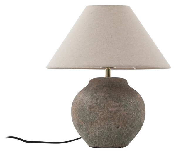 Lampă de masă Lucande, Thalorin, Maro / Rugină, Camera de zi, Ceramică, Scandinavă