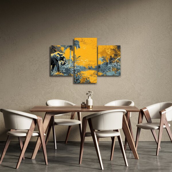 Tablou - Elefant în natură (90x60 cm)