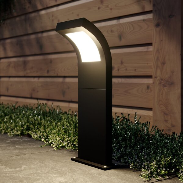 Arcchio Advik bornă luminoasă LED, IP65, 60 cm, antracit, metal, Negru, Aluminiu, Modern