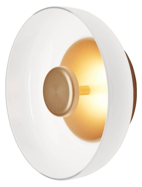Lampă de perete Nuura Aps, Blossi Wall, reglabil, Auriu / Alamă, Camera de zi, Sticlă, Design