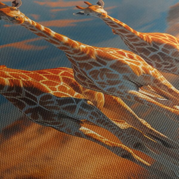 Tablou - Girafe pe pășune (90x60 cm)