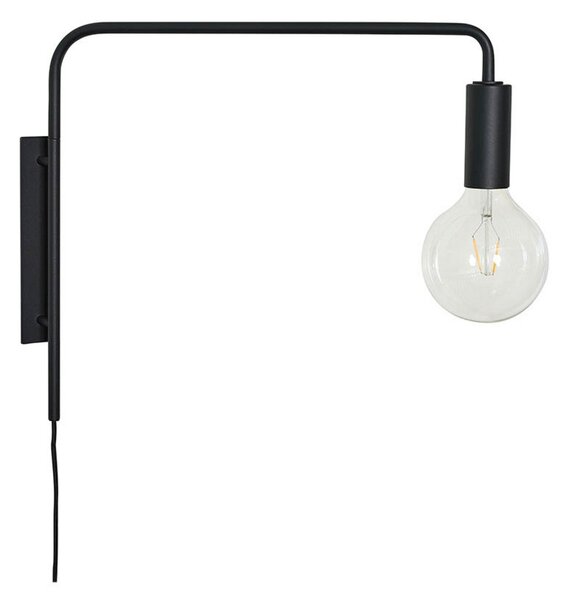 Lampă de perete Hübsch, Negru, Camera de zi, Metal