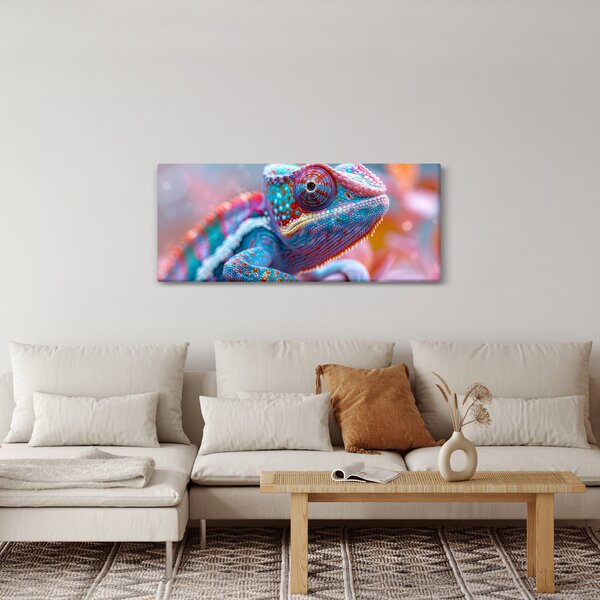 Tablou - Cameleon colorat (120x50 cm)