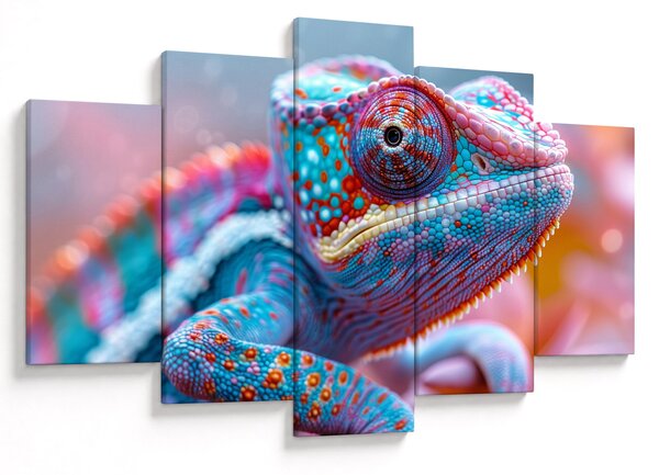 Tablou - Cameleon colorat (150x105 cm)