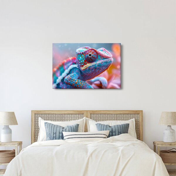 Tablou - Cameleon colorat (90x60 cm)