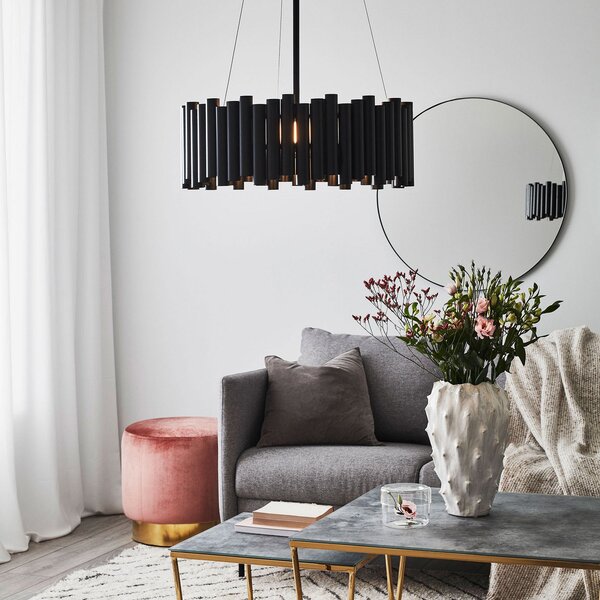 Lustră Pendul Markslöjd, Level, reglabil, Negru, Camera de zi, Metal, Modern