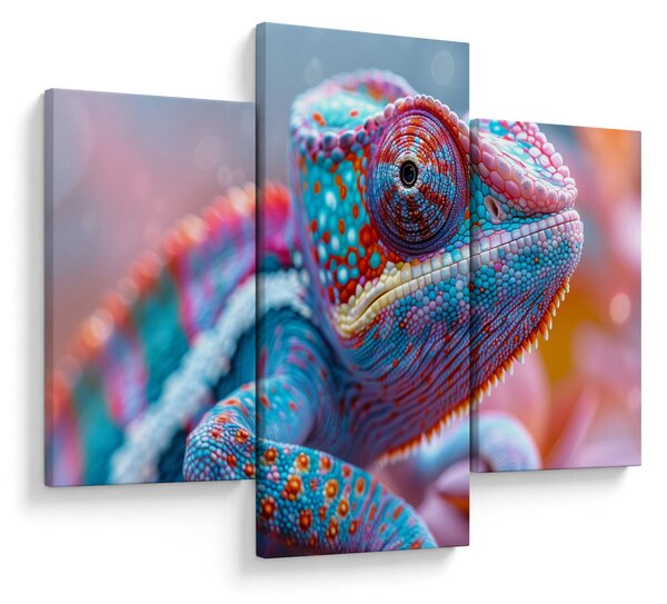 Tablou - Cameleon colorat (90x60 cm)