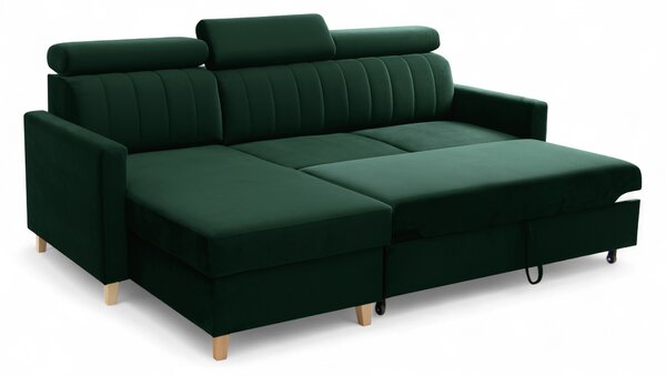 Colțar extensibil Vario universal dreapta/stânga - catifea verde Bluvel 78
