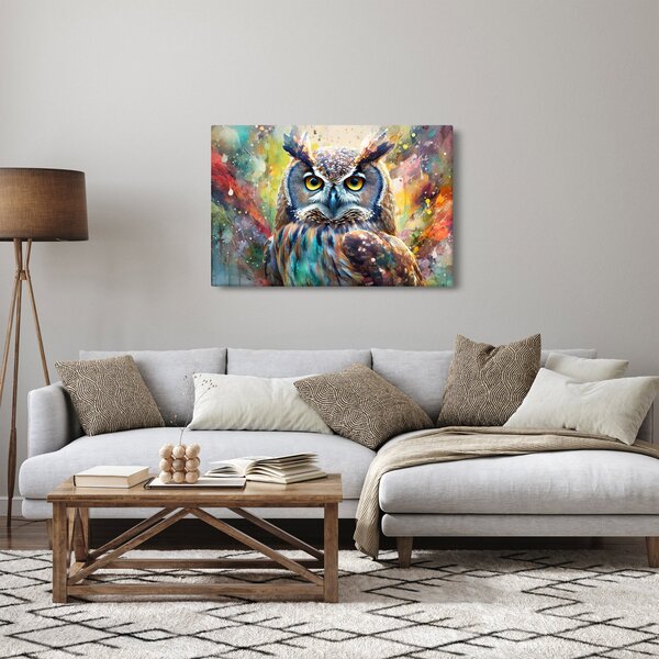 Tablou - Pictură de o bufniță (90x60 cm)