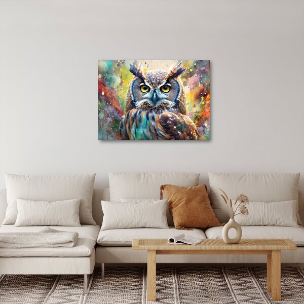 Tablou - Pictură de o bufniță (70x50 cm)