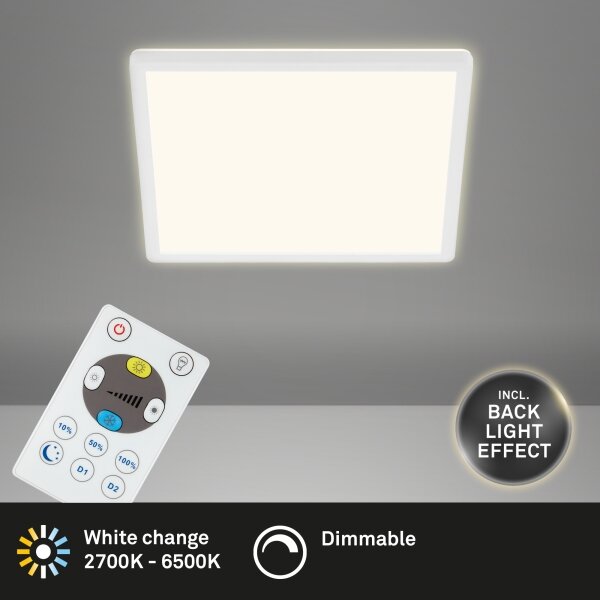 Plafonieră LED dimabilă 7081-016 SLIM LED/18W/230V Briloner + telecomandă