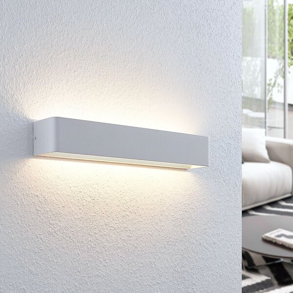 Lindby Lonisa aplică LED, albă, 53 cm, Alb, Camera de zi / sufragerie, Metal, Modern