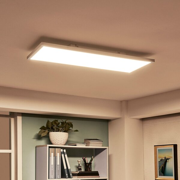 Arcchio Panou LED Philia, CCT, 80 cm x 29,5 cm, reglabil, Alb, Camera de zi / sufragerie, Plastic, Modern