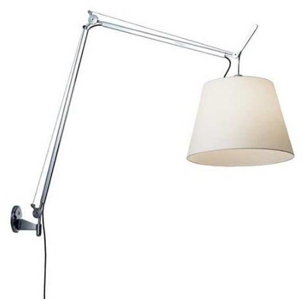 Lampă de perete Artemide, reglabil, Metalic, Camera de zi, Aluminiu