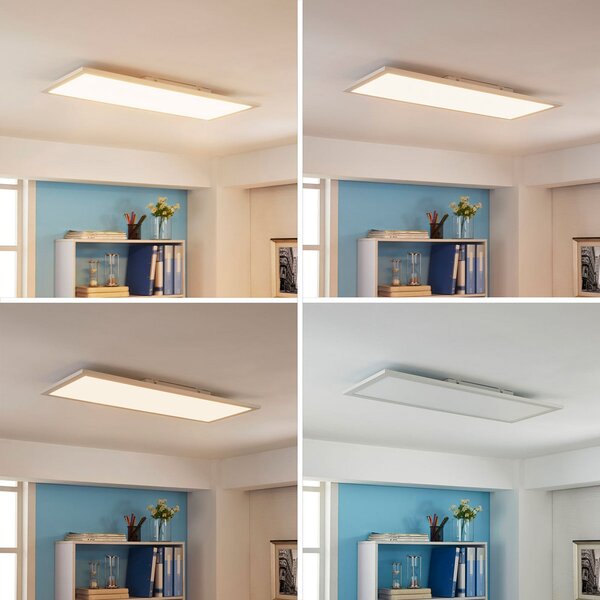 Arcchio Panou LED Enja, 79,5 cm x 29,5 cm, reglabil, Alb, Studiu / Birou, Metal