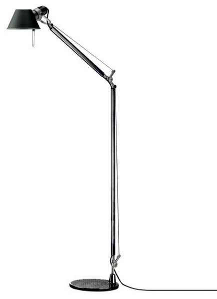 Tolomeo Reading Lampadar Black cu Aluminium Base - Artemide
