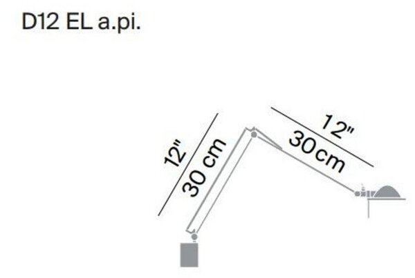 Aplică de perete Berenice 30x30 alamă/negru - Luceplan