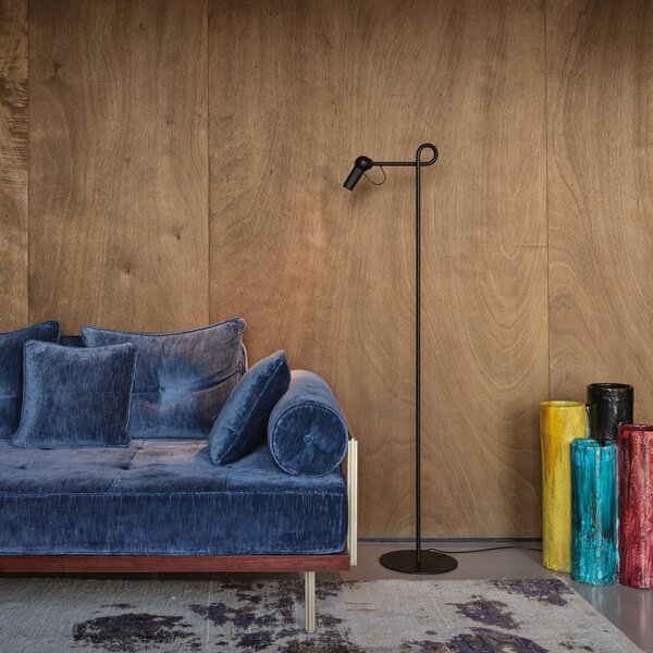 Lampadar kdln, Bird, reglabil, Negru, Camera de zi, Metal