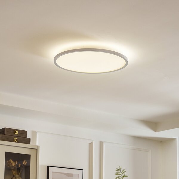 Arcchio plafonieră LED Brenda, Ø 60 cm, CCT, telecomandă, reglabil, Alb, Camera de zi / sufragerie, Plastic, Modern