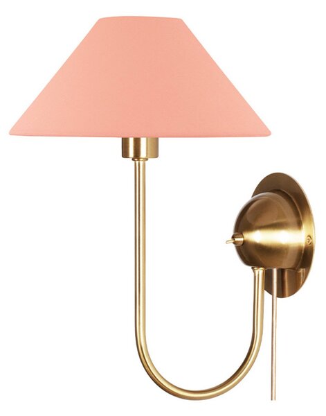 Lampă de perete Globen Lighting, Roz / Rosé, Camera de zi, Țesătură / Textil