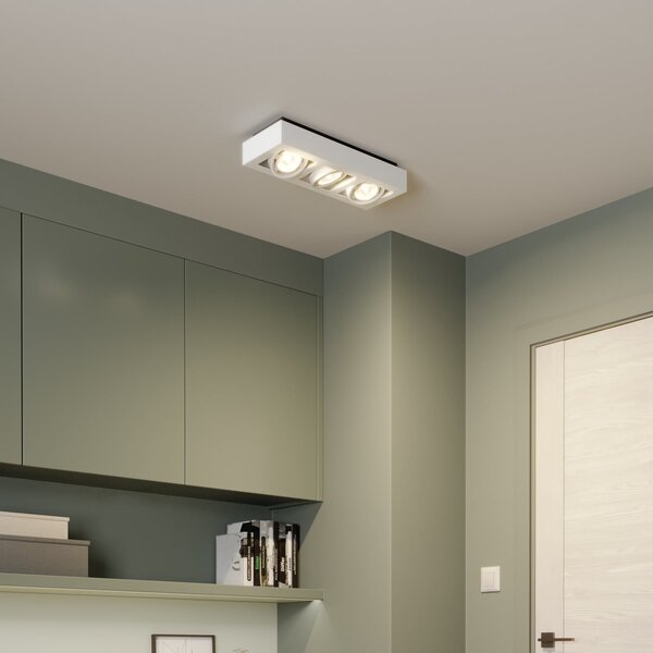 Arcchio spot de plafon Ronka, 50 cm, 3 becuri, alb, GU10, reglabil, Alb, Camera de zi / sufragerie, Metal, Modern
