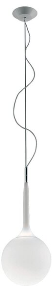 Lustră Pendul Artemide, Castore, reglabil, Alb, Camera de zi, Sticlă, Design