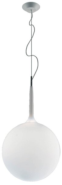 Lustră Pendul Artemide, Castore, reglabil, Alb, Camera de zi, Sticlă, Design
