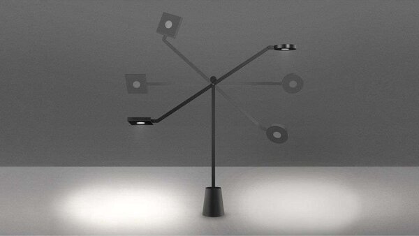 Lampă de masă Artemide, Negru, Camera de zi, Aluminiu