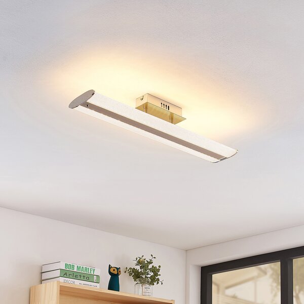 Lindby Sylke plafonieră LED RGB, 60 cm, Gri, Camera de zi / sufragerie, Plastic, Modern