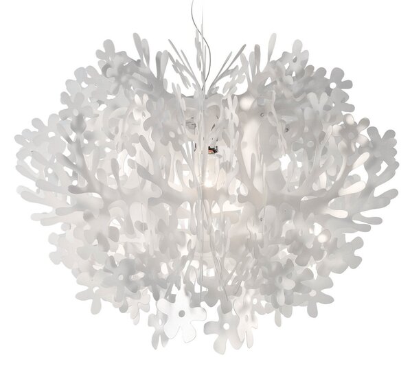 Lustră Pendul Slamp, FIORELLA, reglabil, Alb, Camera de zi, Plastic, Design