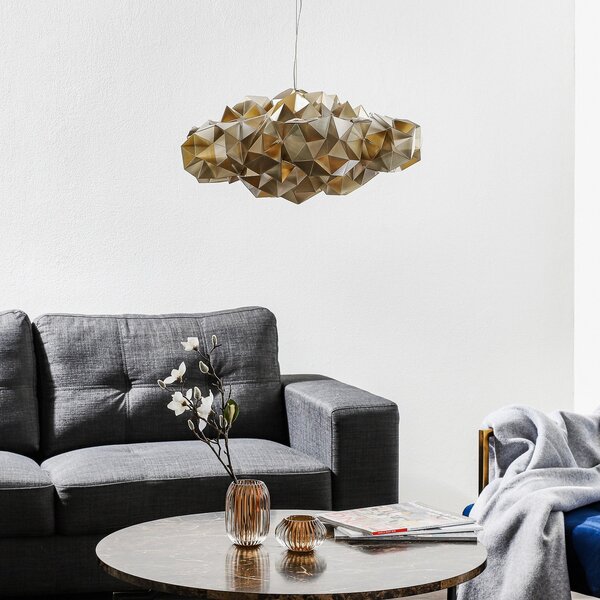 Lustră Pendul Slamp, Drusa, Bej, Camera de zi, Plastic, Design