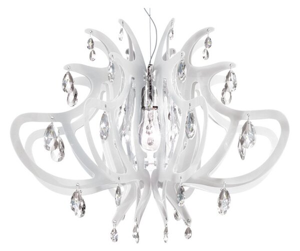 Lustră Pendul Slamp, Alb, Sala de mese, Plastic