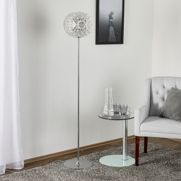 Kartell Planet lampă podea LED 160cm clar cristal, reglabil, Transparent, Camera de zi / sufragerie, Plastic, Design