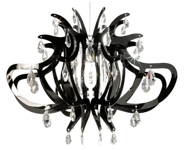 Lustră Pendul Slamp, Negru, Sala de mese, Plastic