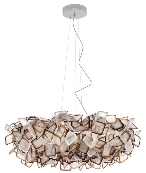 Lustră Pendul Slamp, Clizia, reglabil, Portocaliu, Camera de zi, Plastic, Design