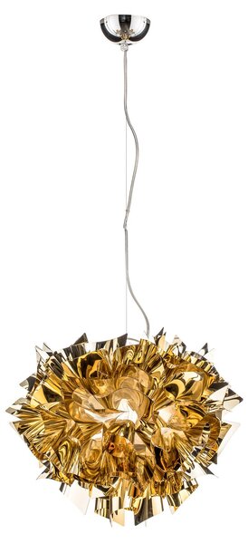 Lustră Pendul Slamp, VELI, reglabil, Auriu / Alamă, Camera de zi, Plastic, Design