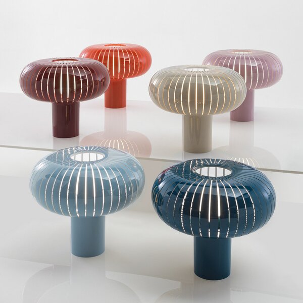Lampă de masă Kartell, Teresa, reglabil, Albastru, Camera de zi, Plastic, Design