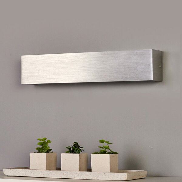 Lindby Aplică de perete Ranik, 40 cm, culoare aluminiu, metal, Metalic, Hol, Metal, Modern