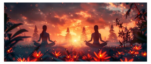 Tablou - Yoga în natură (120x50 cm)