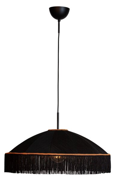 Lustră Pendul By Rydéns, Francis, reglabil, Negru, Camera de zi, Țesătură / Textil