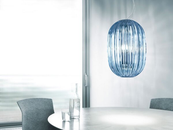 Lustră Pendul Foscarini, Albastru, Sala de mese, Plastic
