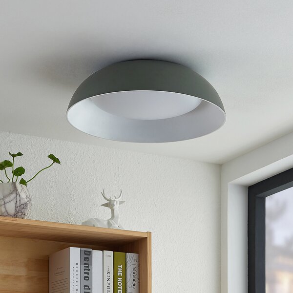 Lindby Juliven plafonieră LED, gri, Gri, Camera de zi / sufragerie, Metal, Modern