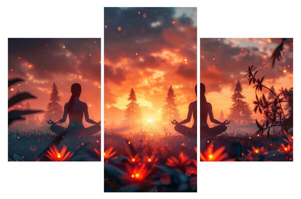 Tablou - Yoga în natură (90x60 cm)